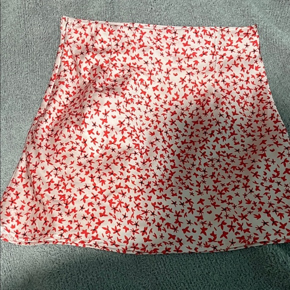 Princess Polly Red and White A-Line Skirt - Picture 3 of 3